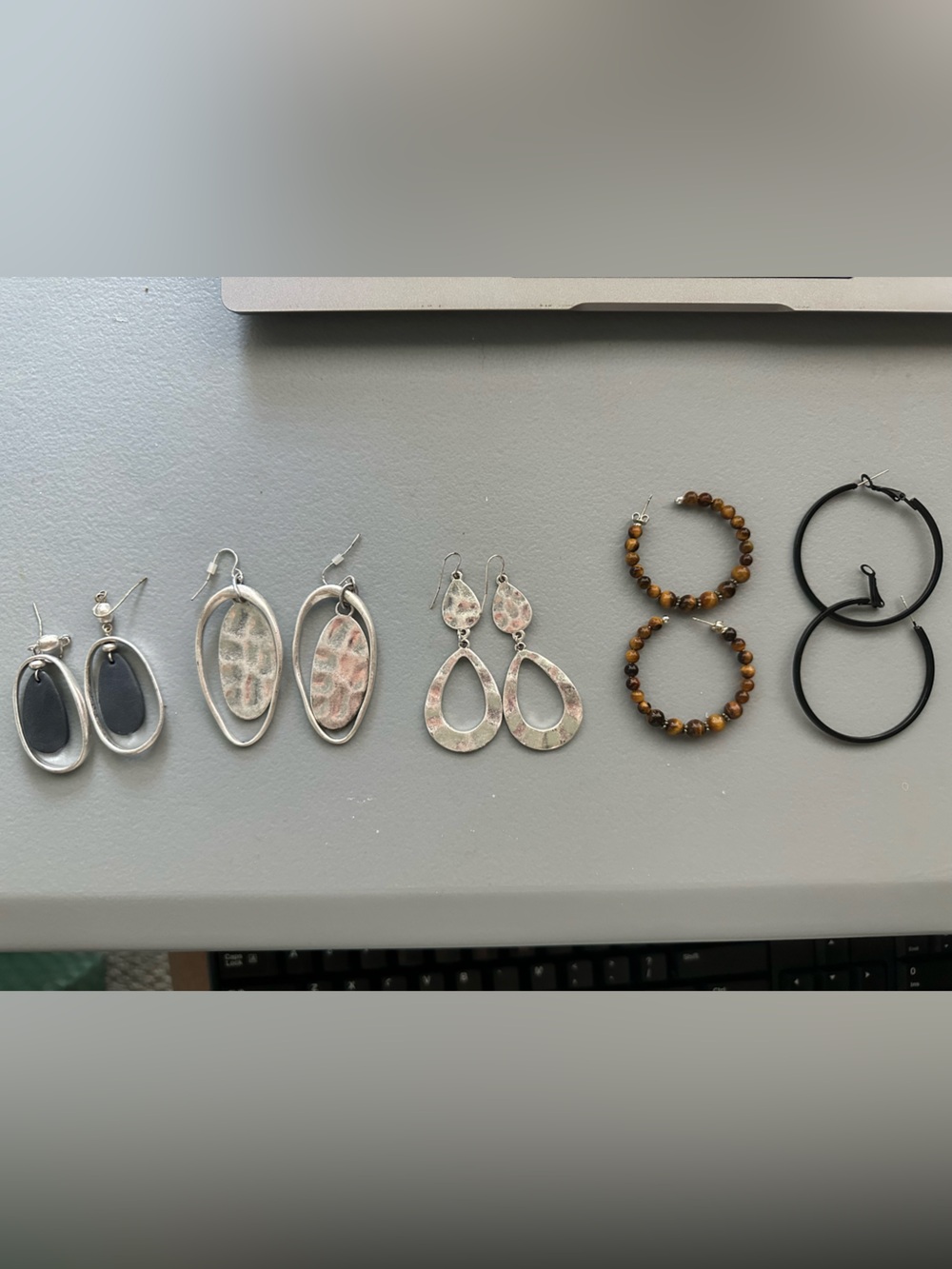 Earring bundle!  Assorted Women's Earrings Set in Silver, Black and Brown